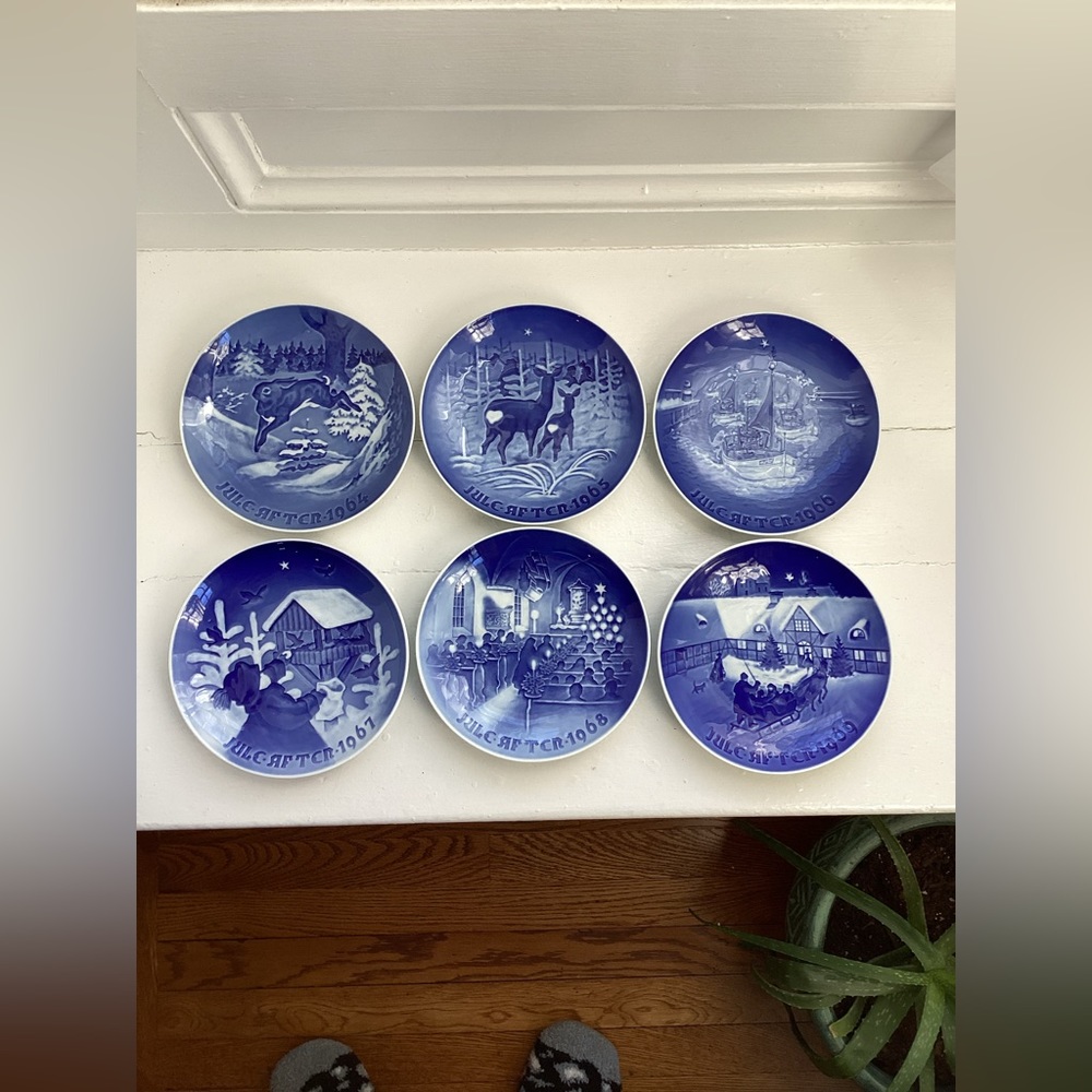 Collection of Copenhagen Porcelain Christmas Plates